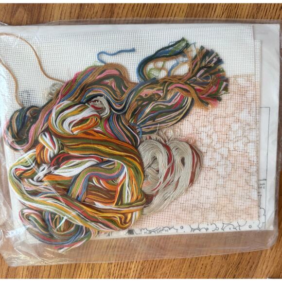 Vtg Creative Expressions Tabby on Terrace Needlepoint Kit Cat Kitten 3004 16x12 - Picture 4 of 4